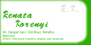 renata korenyi business card